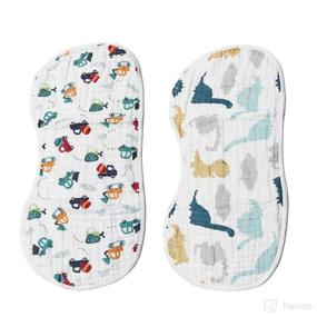 img 4 attached to Burping Organic Absorbent Newborns ShoppeWatch Feeding : Bibs & Burp Cloths