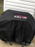 img 1 attached to Kikcoin Grill Covers Heavy Duty Waterproof, 58 Inch BBQ Cover, Barbecue Burner Grill Cover,600D, Suitable For Char-Broil, Weber, Brinkmann, Nexgrill,Grills And More,UV & Rip & Fade Resistant, Black review by Dale Sundet
