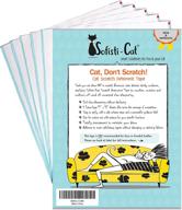 🐱 sofisti-cat clear double-sided cat scratch deterrent tape - xl sheets for anti-scratch training (12"x17" each) - pack of 5 xl sheets logo