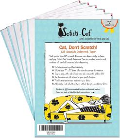 img 4 attached to 🐱 Sofisti-Cat Clear Double-Sided Cat Scratch Deterrent Tape - XL Sheets for Anti-Scratch Training (12"x17" Each) - Pack of 5 XL Sheets