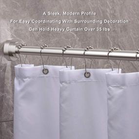 img 3 attached to Stainless Steel Tension Shower Curtain Rod - No Drilling, Rust-Proof Non-Slip Adjustable Closet Rod For Bathroom Kitchen Wardrobe Doorway Windows, 41-74 Inches