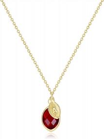 img 4 attached to Dazzle With The Me&Hz Birthstone Necklace: A Chic And Personalized Gift Idea For Women And Girls