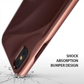 img 3 attached to Чехол Rose Blush Ringke Wave для iPhone X - двухслойный текстурированный защитный дизайн для беспроводной зарядки Qi и устойчивости к падениям