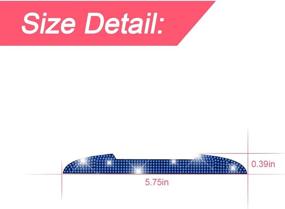 img 3 attached to Ultimate Car Door Handle Scratch Protector: 4 PCS Bling Rhinestone Guards – Universal 🚗 Fit for All Cars, SUVs, and Vehicles – Enhance and Safeguard Your Car's Exterior - Blue