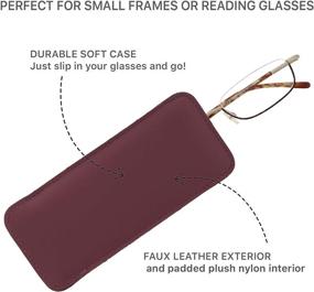 img 1 attached to 🕶️ Stylish Leather Eyeglass in Purple - Unisex Accessories for Sunglasses & Eyewear