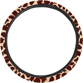 img 2 attached to 🦒 TOADDMOS Giraffe Skin Animal Print Car Steering Wheel Cover: Neoprene Anti-Slip Wrap for Enhanced Grip, Sweat Absorption, and Automotive Style