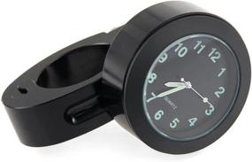 img 3 attached to 🏍️ Waterproof Motorcycle Handlebar Mount Clock Dial Watch - Fits 7/8" & 1" Handlebar - Universal Design for Honda Yamaha Street Bike - Black