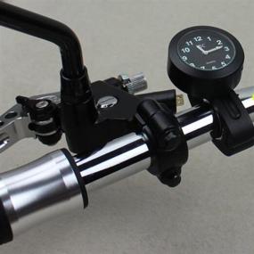img 2 attached to 🏍️ Waterproof Motorcycle Handlebar Mount Clock Dial Watch - Fits 7/8" & 1" Handlebar - Universal Design for Honda Yamaha Street Bike - Black