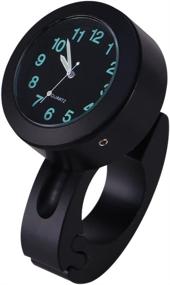 img 4 attached to 🏍️ Waterproof Motorcycle Handlebar Mount Clock Dial Watch - Fits 7/8" & 1" Handlebar - Universal Design for Honda Yamaha Street Bike - Black