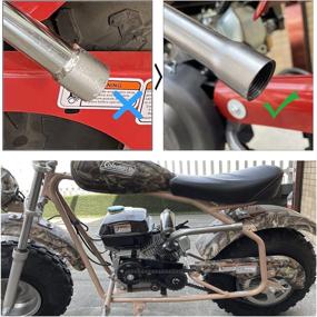 img 2 attached to 🏎️ Enhanced Exhaust Pipe with Female Thread for Predator 212cc/196cc Go Kart & Mini Bike - Compatible with Coleman Powersports CT200U & CT200U-EX, BT200X, Honda GX160, GX200