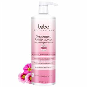 img 4 attached to Babo Botanicals Smoothing Conditioner With Natural Berry And Evening Primrose Oil, Hypoallergenic, Tear-Free, Vegan - 32 Oz. (Family Size) BABO-8019