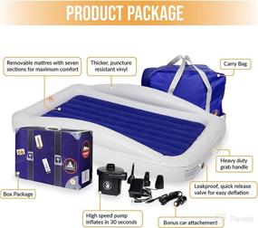 img 3 attached to Sleep by Grace: Portable Inflatable Toddler Travel Bed - Safety Bumpers, Bed Rail Included