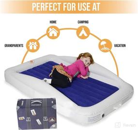 img 2 attached to Sleep by Grace: Portable Inflatable Toddler Travel Bed - Safety Bumpers, Bed Rail Included