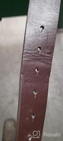 img 5 attached to Black Smooth Finish Leather Strap Men's Accessories and Belts - L Size