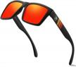 dubery classic square polarized sunglasses for men/women - uv400 protection & sun glasses d805 logo