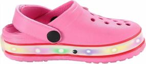 img 2 attached to Light Up Kids' Garden Clogs - Non-Slip Slip-On Sandals With LED For Boys And Girls, Lightweight And Comfortable