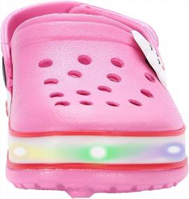 img 1 attached to Light Up Kids' Garden Clogs - Non-Slip Slip-On Sandals With LED For Boys And Girls, Lightweight And Comfortable