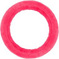 bdk faux fur steering wheel cover for women – wool sheepskin fluffy fleece warm and cozy comfort for hands in winter interior accessories logo