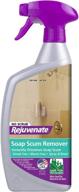 rejuvenate scrub-free soap scum remover: effective shower glass door cleaner for ceramic tile, chrome, plastic, and more - 24oz logo