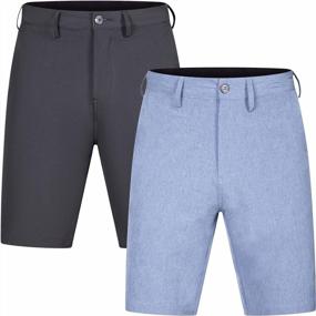 img 4 attached to Quick-Dry Stretch Board Shorts And Swim Trunks: Brickline 2-Pack Hybrid Shorts For Men