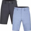 quick-dry stretch board shorts and swim trunks: brickline 2-pack hybrid shorts for men logo