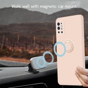 img 1 attached to 📱 Coqibel Pink OnePlus 9 Pro 5G Case - Liquid Silicone with 360° Ring Kickstand and Car Mount Function - 6.7" Inch Cover with Microfiber Liner - Slim Full Body Protection