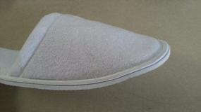img 2 attached to Unisex Terry Spa Slippers - APPEARUS Closed Toe Hotel Quality For Women & Men, One Size Fits All, White (1 Pair)