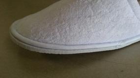 img 3 attached to Unisex Terry Spa Slippers - APPEARUS Closed Toe Hotel Quality For Women & Men, One Size Fits All, White (1 Pair)