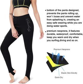 img 3 attached to CtriLady 2Mm Neoprene Women'S Wetsuit Leggings With Pocket - Perfect For Snorkeling, Swimming, Surfing, Canoeing, And Diving