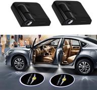 enhance your c-hrysler experience with 2pcs wireless car door logo light led hd welcome courtesy ghost shadow projector lamp! logo