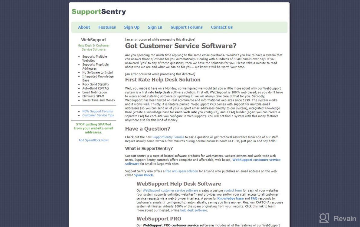 img 1 attached to WebSupport PRO review by Nick Beck