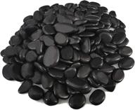 🖤 midnight-jump 5 lb 3/8 inch polished black pebbles - natural decorative stones for succulents, vases, aquariums, and terrariums логотип