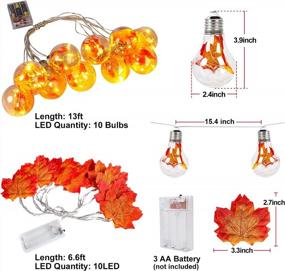 img 2 attached to Festive Fall Decor: 2-Pack Maple Leaf Garland Lights For Your Autumn Home