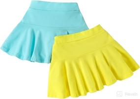 img 4 attached to 👧 DIERAY Girl's Flared Pleated Skater Skirt: Cute Toddler & Little Kid's Sporty Skort for Girls