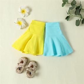 img 1 attached to 👧 DIERAY Girl's Flared Pleated Skater Skirt: Cute Toddler & Little Kid's Sporty Skort for Girls