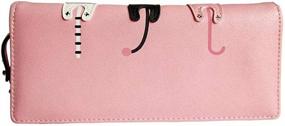 img 2 attached to Stylish Mini Faux Leather Bifold Cat Wallet: Trendy Zipper Clutch for Women and Girls