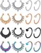 stainless steel non-piercing fake septum nose ring & hoop clip-on for faux septum, lip, ear & nose piercing - lauritami body piercing jewelry logo
