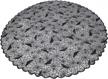 round black lace spider web tablecloth overlay with mat - perfect for halloween, easter and mantle decor (70 inches) logo