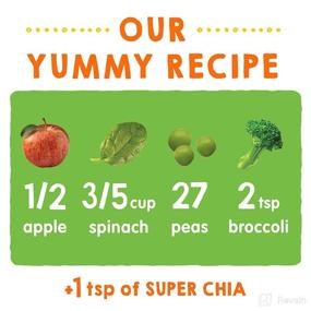 img 2 attached to 🥦 HAPPYTOT Organics Super Foods Stage 4, Apples Spinach Peas & Broccoli + Super Chia, 4.22 Ounce Pouch (Pack of 16) - Nutritious Baby Food Bundle with Varying Packaging Options