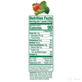 img 3 attached to 🥦 HAPPYTOT Organics Super Foods Stage 4, Apples Spinach Peas & Broccoli + Super Chia, 4.22 Ounce Pouch (Pack of 16) - Nutritious Baby Food Bundle with Varying Packaging Options