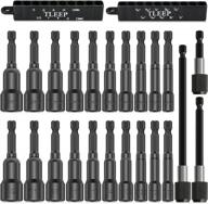 complete 23-piece magnetic nut driver and drill bit set: tleep impact driver kit with extensions and storage bag logo