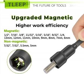 img 1 attached to Complete 23-Piece Magnetic Nut Driver And Drill Bit Set: TLEEP Impact Driver Kit With Extensions And Storage Bag