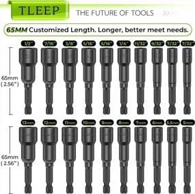img 3 attached to Complete 23-Piece Magnetic Nut Driver And Drill Bit Set: TLEEP Impact Driver Kit With Extensions And Storage Bag