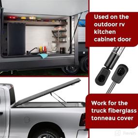 img 1 attached to 🛏️ 35.5in Gas Shock Strut Spring Lift Support for Truck Bed Tonneau Cover Camper Shell Topper Outside RV Kitchen Door RV Bed Heavy Duty Trap Door – C1622632, 185lb/823N