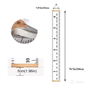 img 3 attached to 📏 Accurate Growth Charts for Kids & Babies | Height Growth Chart Ruler | Removable Canvas Wall Hanging Measurement Chart | Stylish Home Decoration