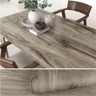 veelike 15.7''x354'' grey washed wood contact paper wood wallpaper peel and stick rustic wood grain contact paper for cabinets countertops waterproof self adhesive wood vinyl wrap for walls table logo