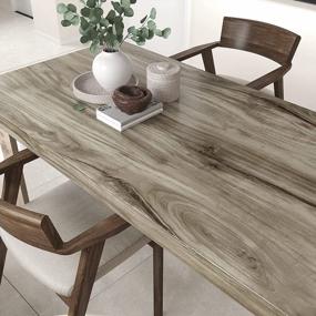 img 3 attached to VEELIKE 15.7''X354'' Grey Washed Wood Contact Paper Wood Wallpaper Peel And Stick Rustic Wood Grain Contact Paper For Cabinets Countertops Waterproof Self Adhesive Wood Vinyl Wrap For Walls Table
