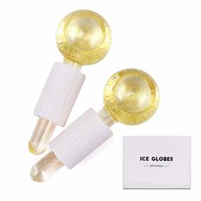 img 4 attached to 2PCS Gold Cooling Globe For Facial Skin Care - Anti Ageing, Reduce Puffiness & Wrinkle Smoothing With Glitter!