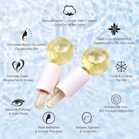 img 2 attached to 2PCS Gold Cooling Globe For Facial Skin Care - Anti Ageing, Reduce Puffiness & Wrinkle Smoothing With Glitter!