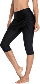 img 1 attached to 🩲 ATTRACO Women's Skirted Leggings with Drawstring - Swimwear for Ladies